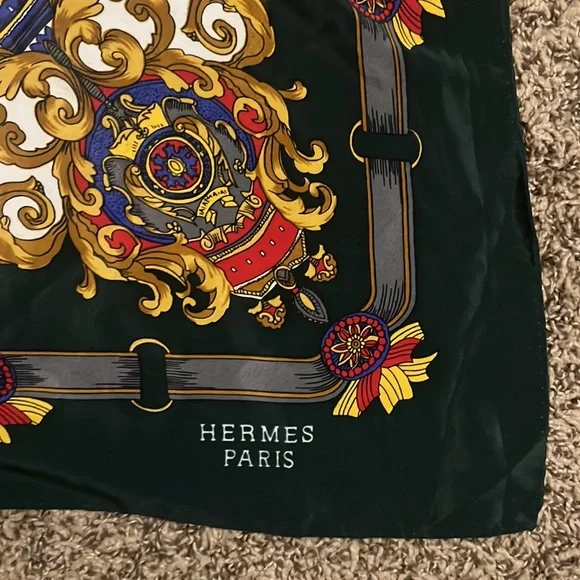 Vintage Hermes Paris silk scarf EUC